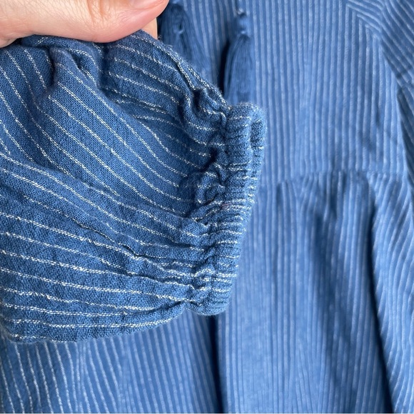 Mimi & Maggie Girls S 7/8 Floral Embroidered Dress Indigo Patchwork Collect - Picture 8 of 8